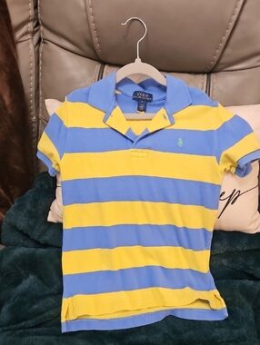 Polo by Ralph Lauren Kids Blue and Yellow Striped Polo Shirt